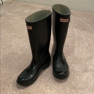 3/4 length Hunter Rain Boots - black